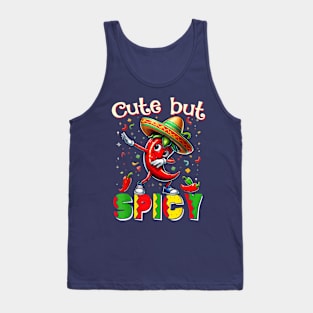 Kids Cinco De Mayo Mexican Cute But Spicy Chili Boys Girls Tank Top